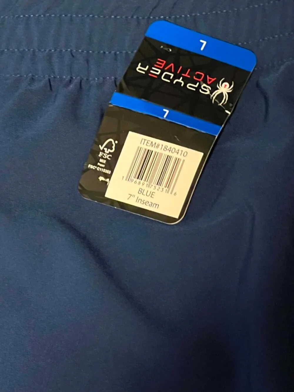 NWT Spyder Active Performance Shorts Blue Men's L